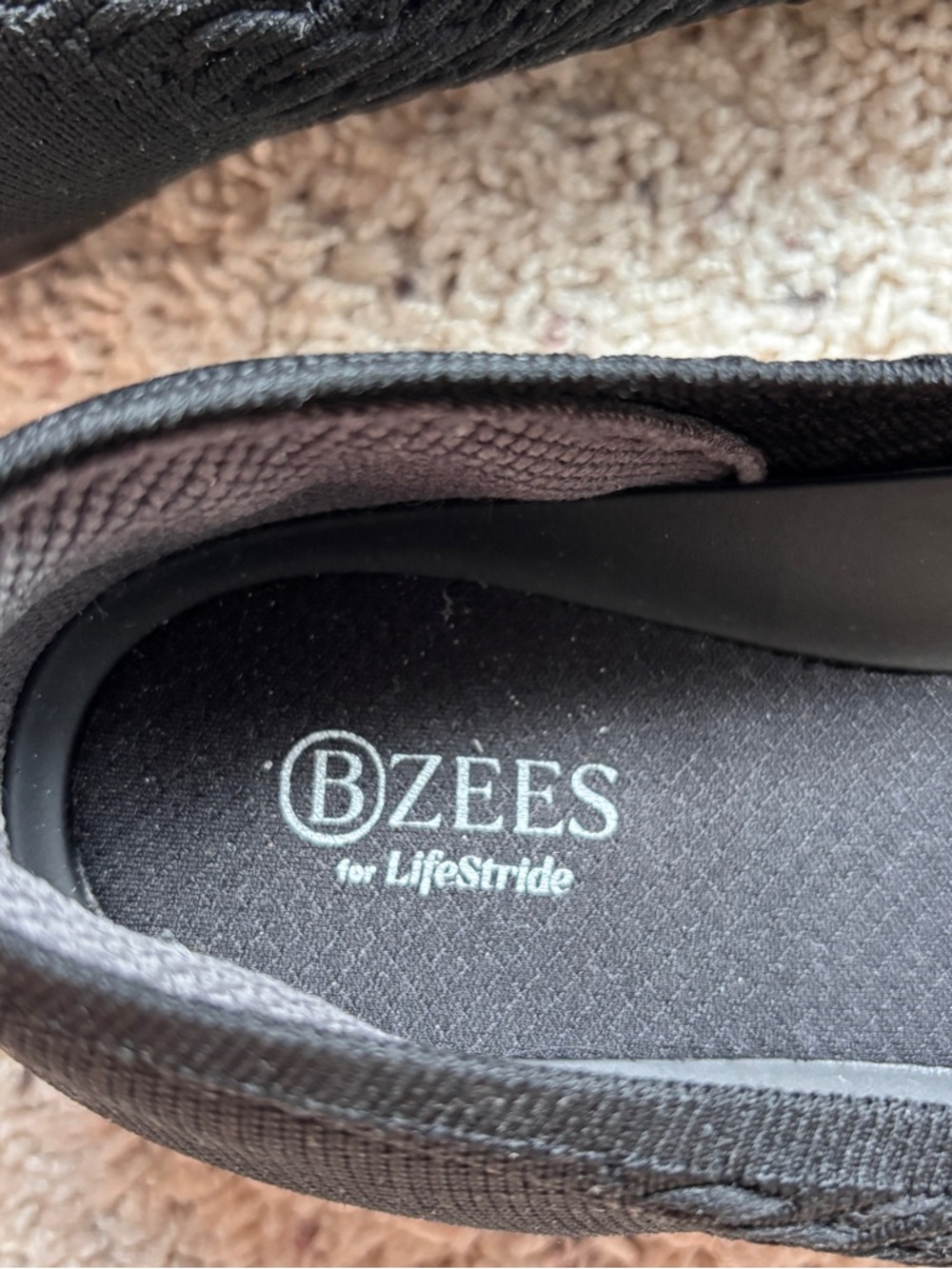 NWOT Bzees for LifeStride Khloe Black Knit Slip-On Ballet Flats women’s 9,5M - Picture 4 of 8